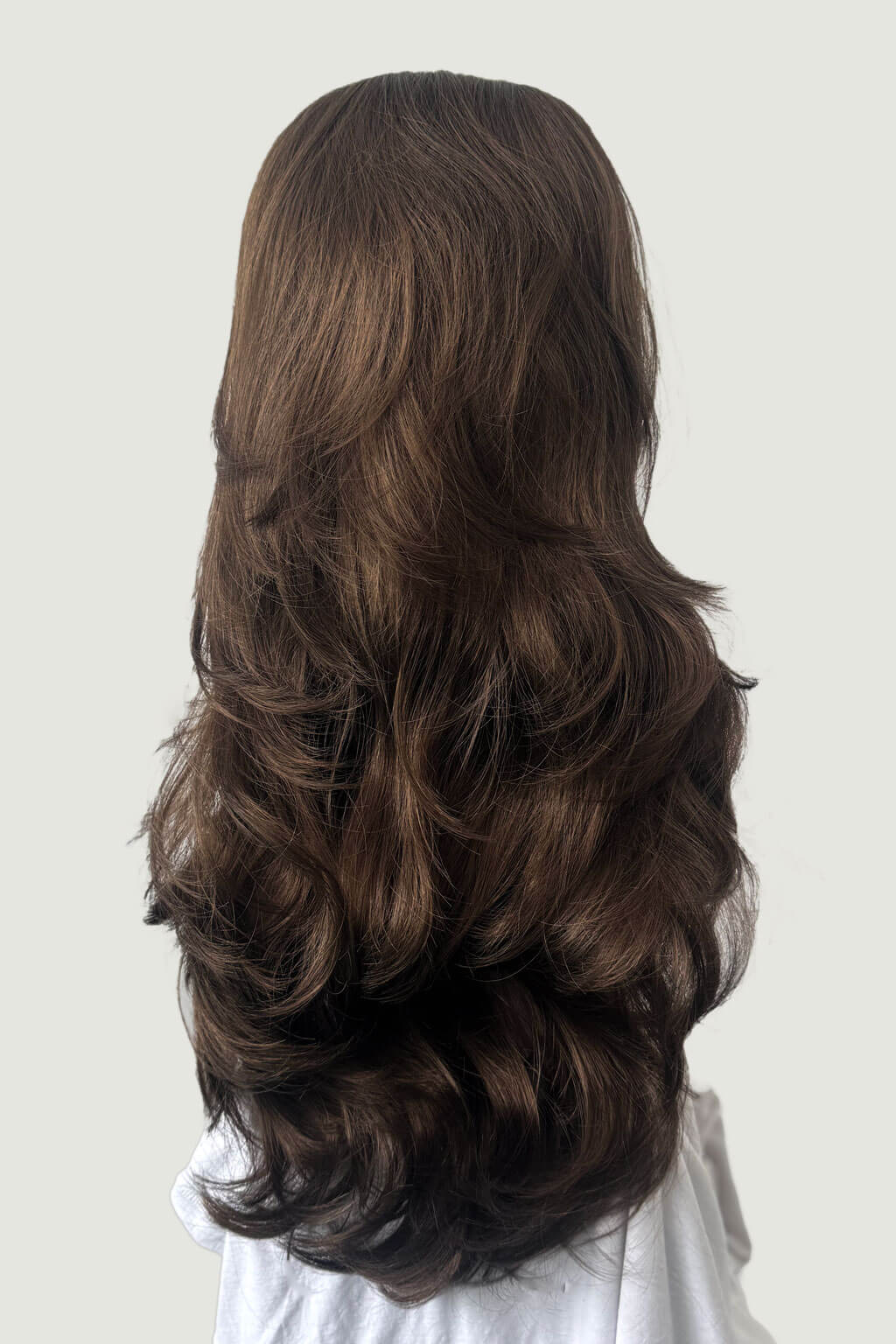 High crown long, layered half wig and volume ring: Helena - Image 25