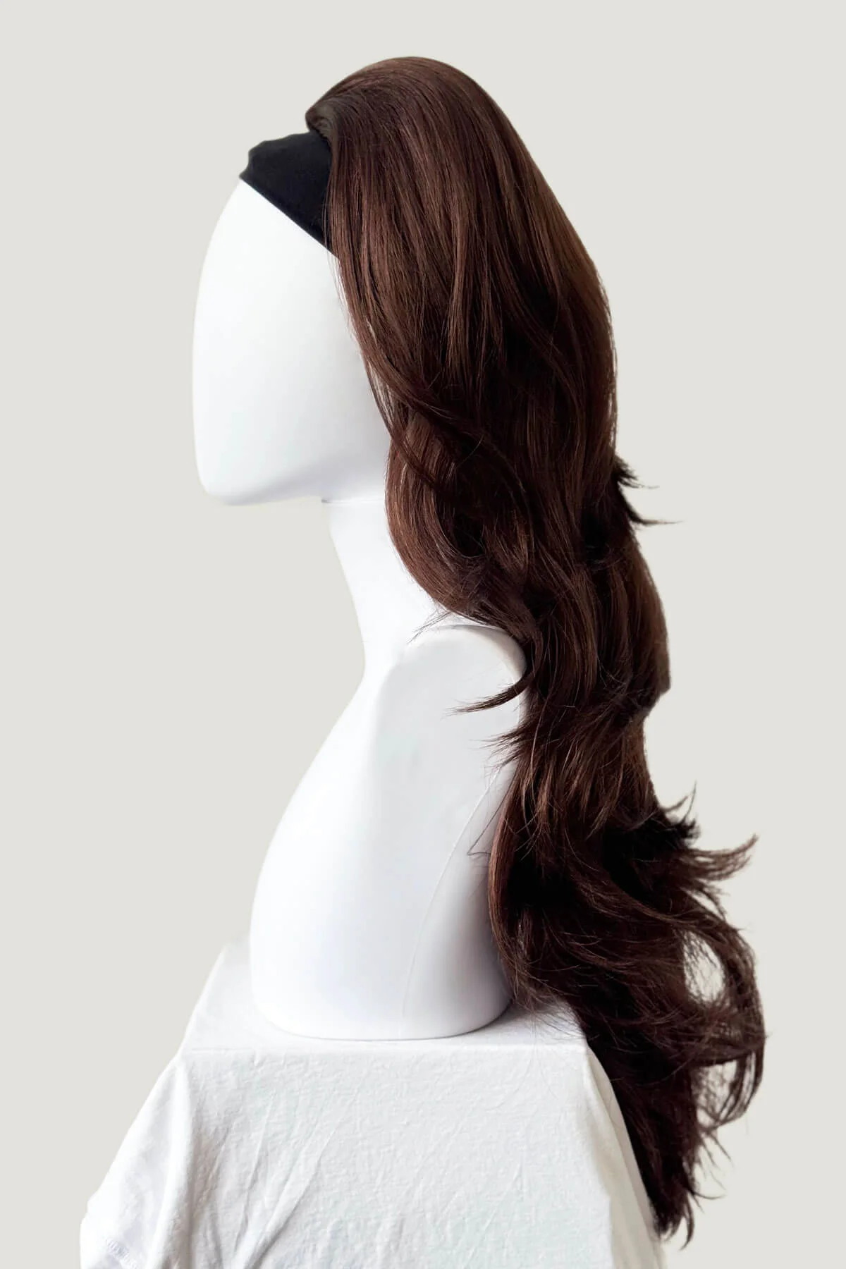 High crown long, layered half wig and volume ring: Helena - Image 34