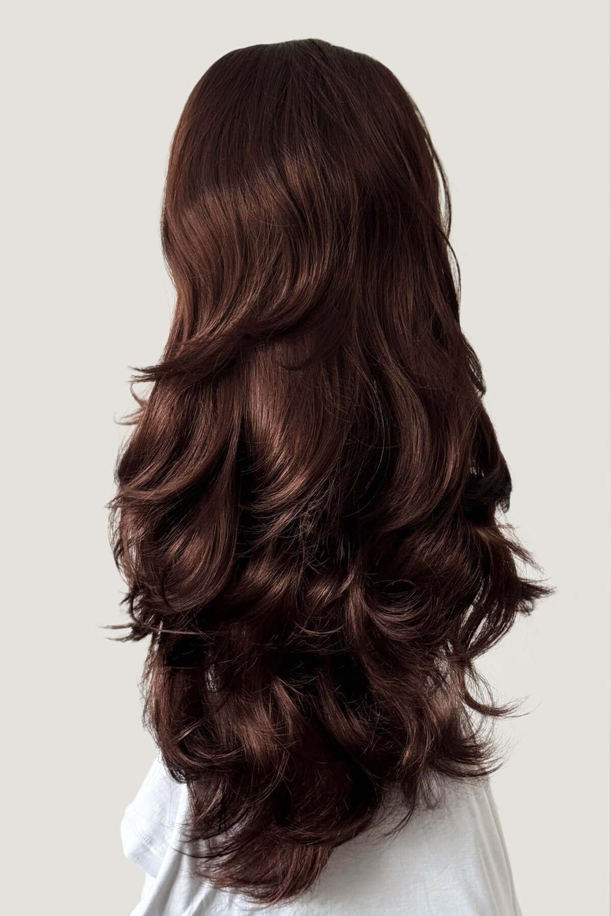 High crown long, layered half wig and volume ring: Helena - Image 35