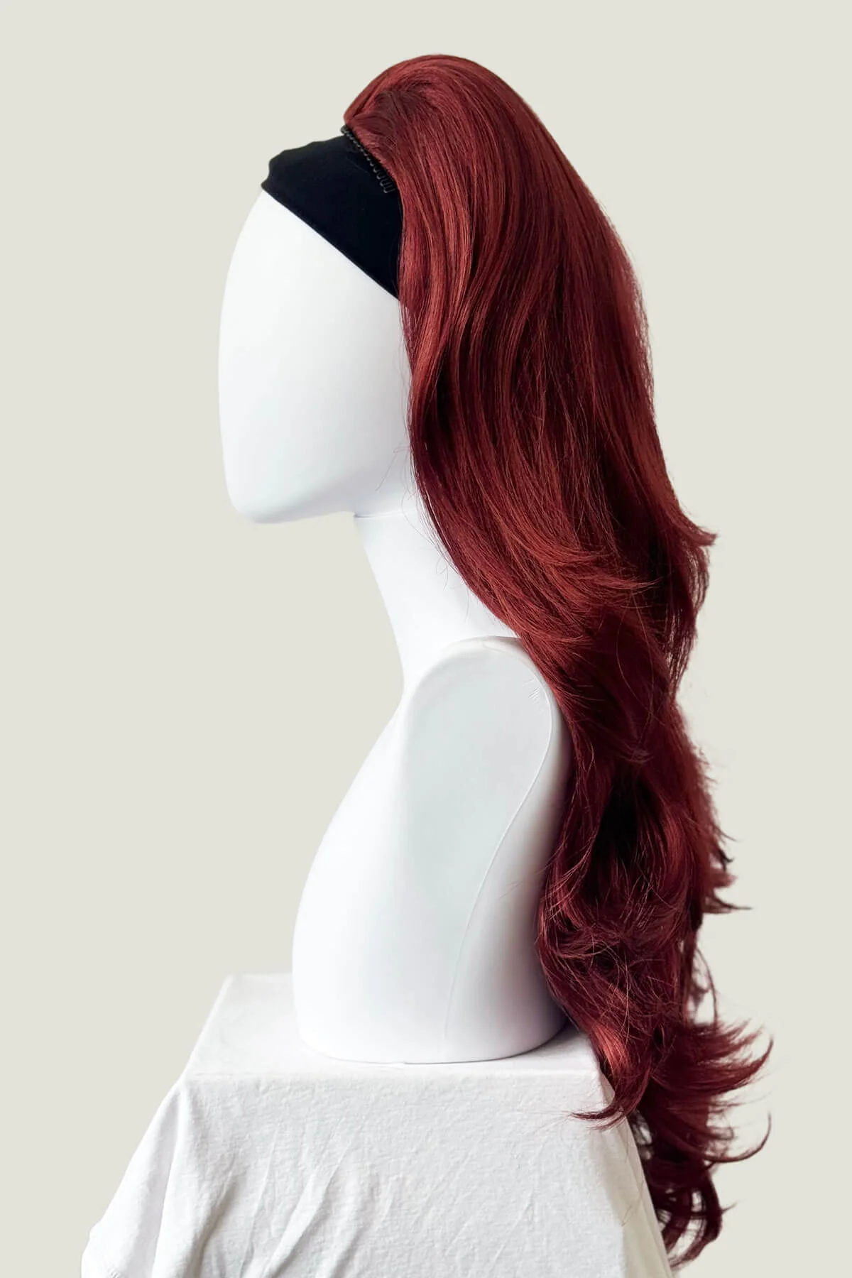 High crown long, layered half wig and volume ring: Helena - Image 54