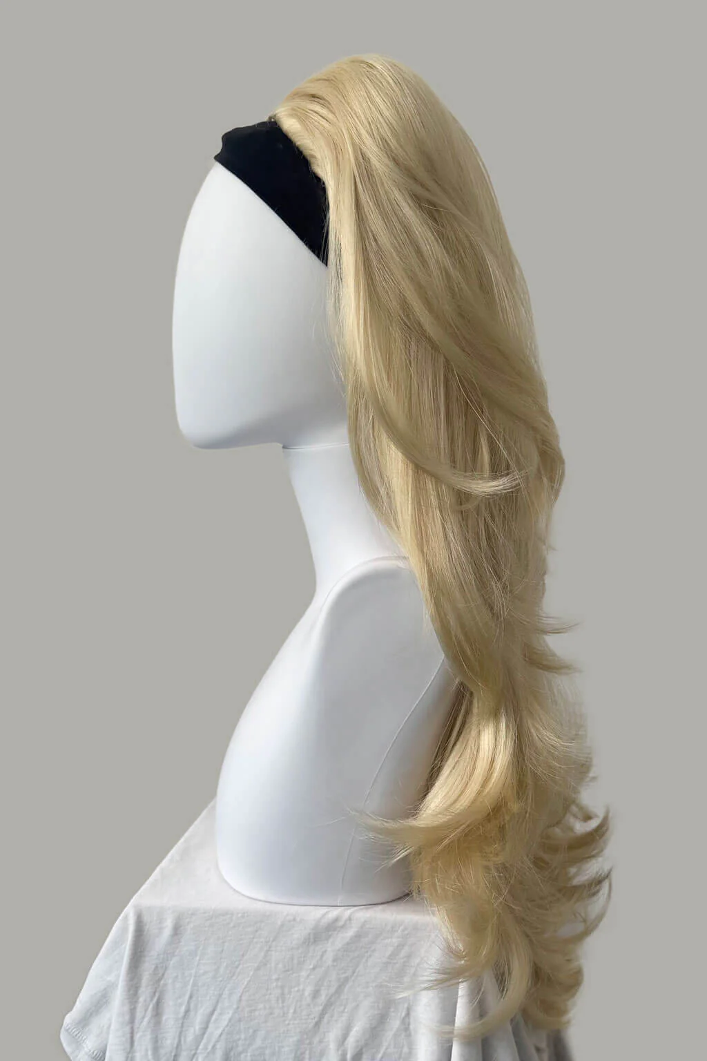 High crown long, layered half wig and volume ring: Helena - Image 58