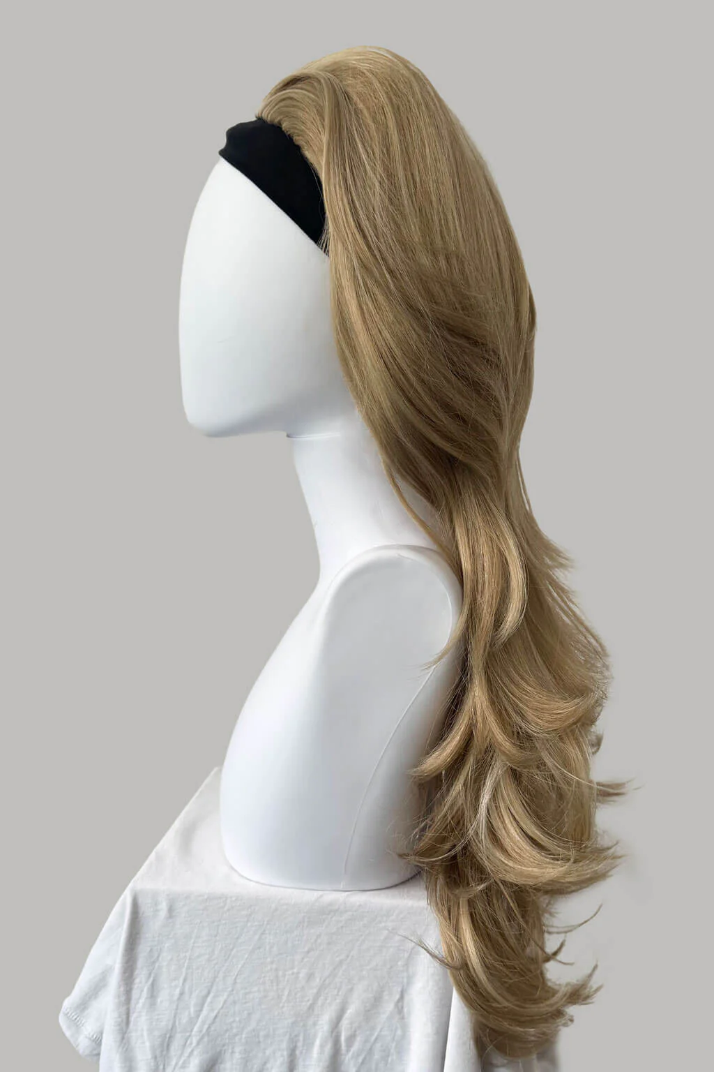 High crown long, layered half wig and volume ring: Helena - Image 62