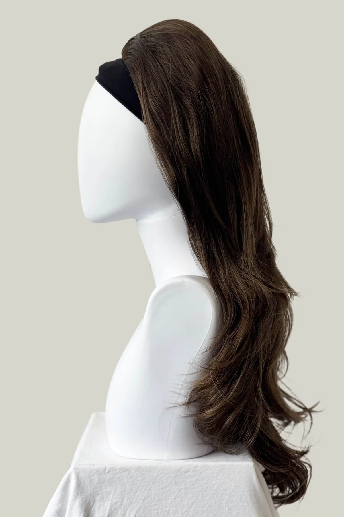 High crown long, layered half wig and volume ring: Helena - Image 94