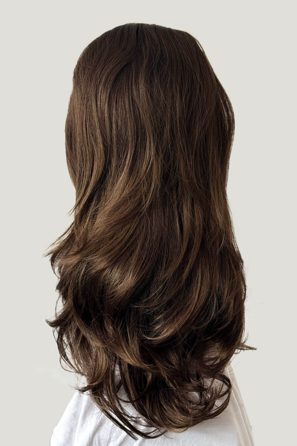 High crown long, layered half wig and volume ring: Helena - Image 95