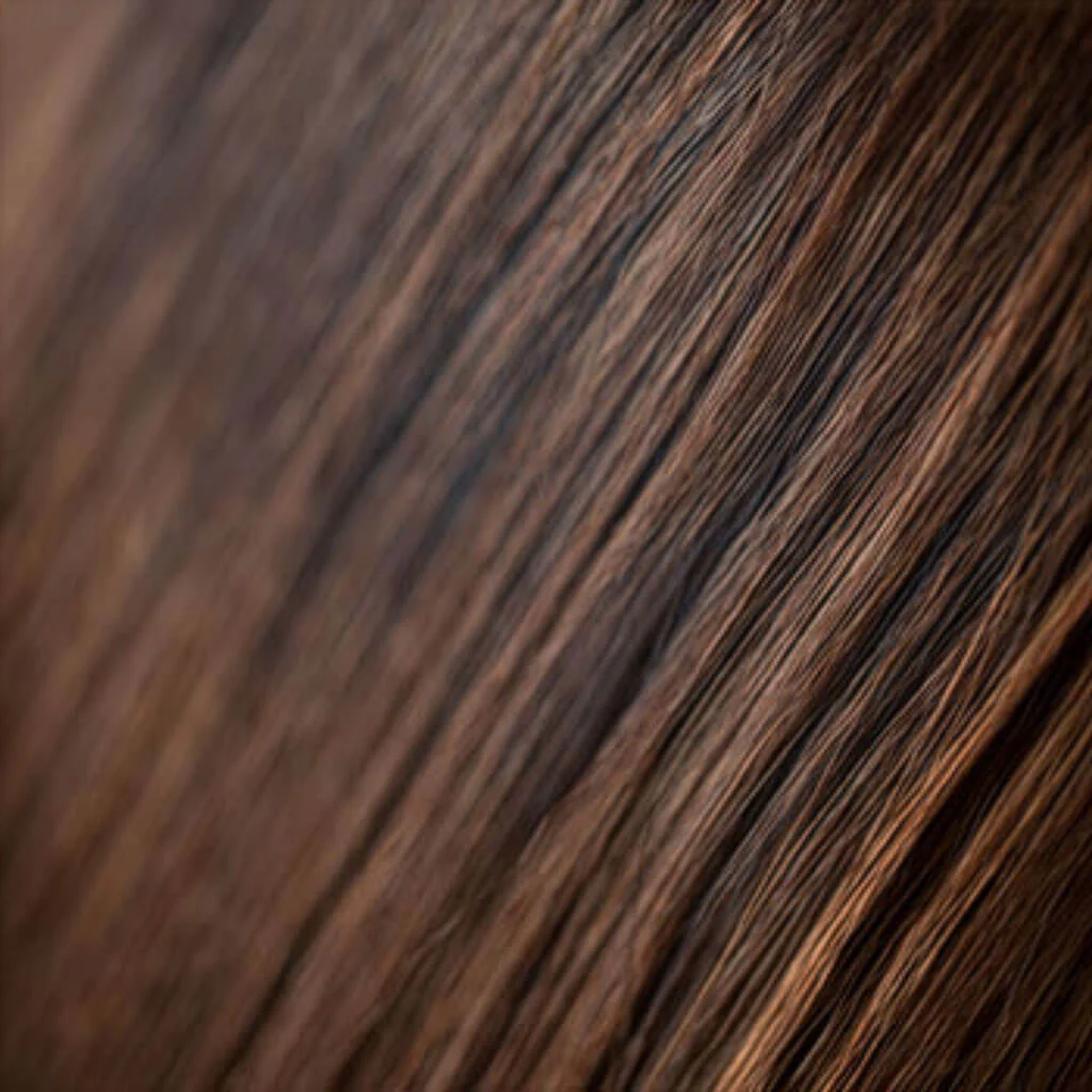 Long brown wig with blonde highlights and a straight fringe: Hannah - Image 5